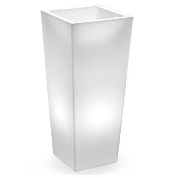 Vaso Cachepot luminoso Genesis tondo in resina outdoor h 85 cm Veca 10 2799079 1