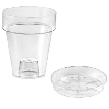 Vaso Kris trasparente tondo per Orchidee Ø 17 cm Veca 7 6058384