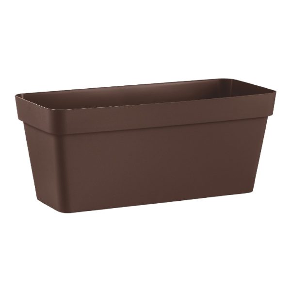 Fioriera rettangolare Cleo in plastica con ruote 100 cm Veca