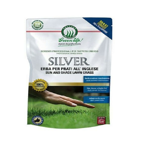 Semi di prato inglese Green Up Silver 1,2 kg Herbatech