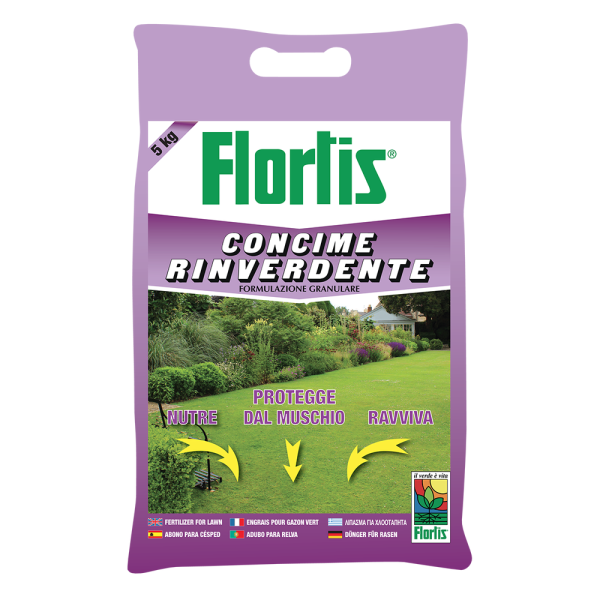 Concime granulare riverdente per prato 5 kg Flortis