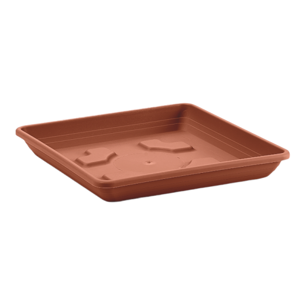 Sottovaso quadrato in plastica 20 cm Veca