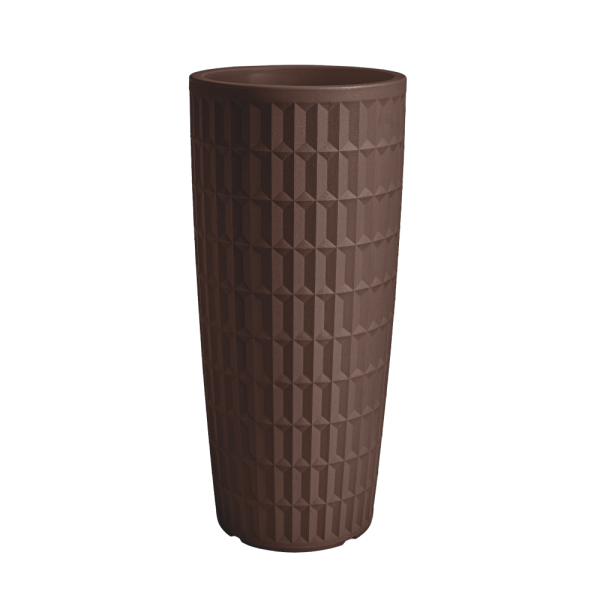 Vaso Cachepot Tyle tondo in resina h 85 cm Veca