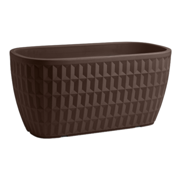 Fioriera Tyle rettangolare in resina 80 cm Veca