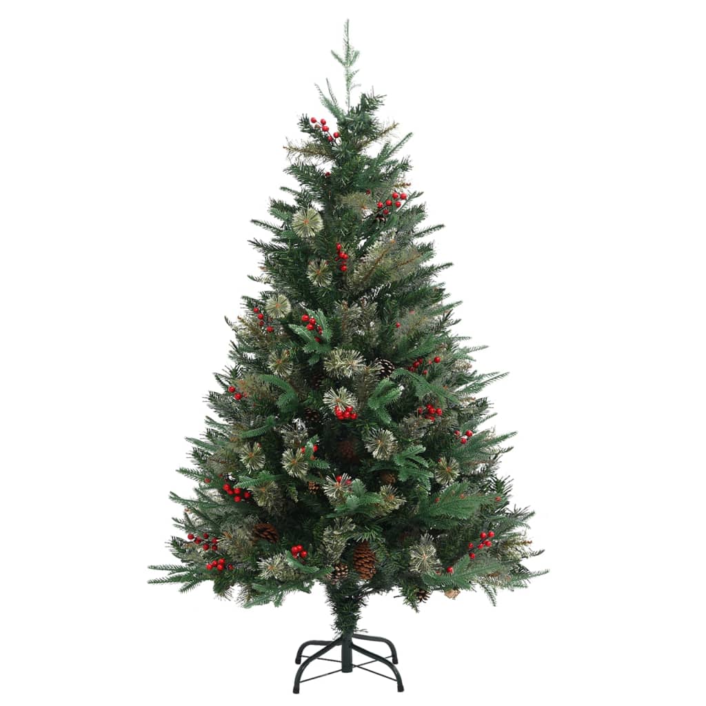 Albero di Natale con Pigne Verde 120 cm in PVC e PE - AMDGarden