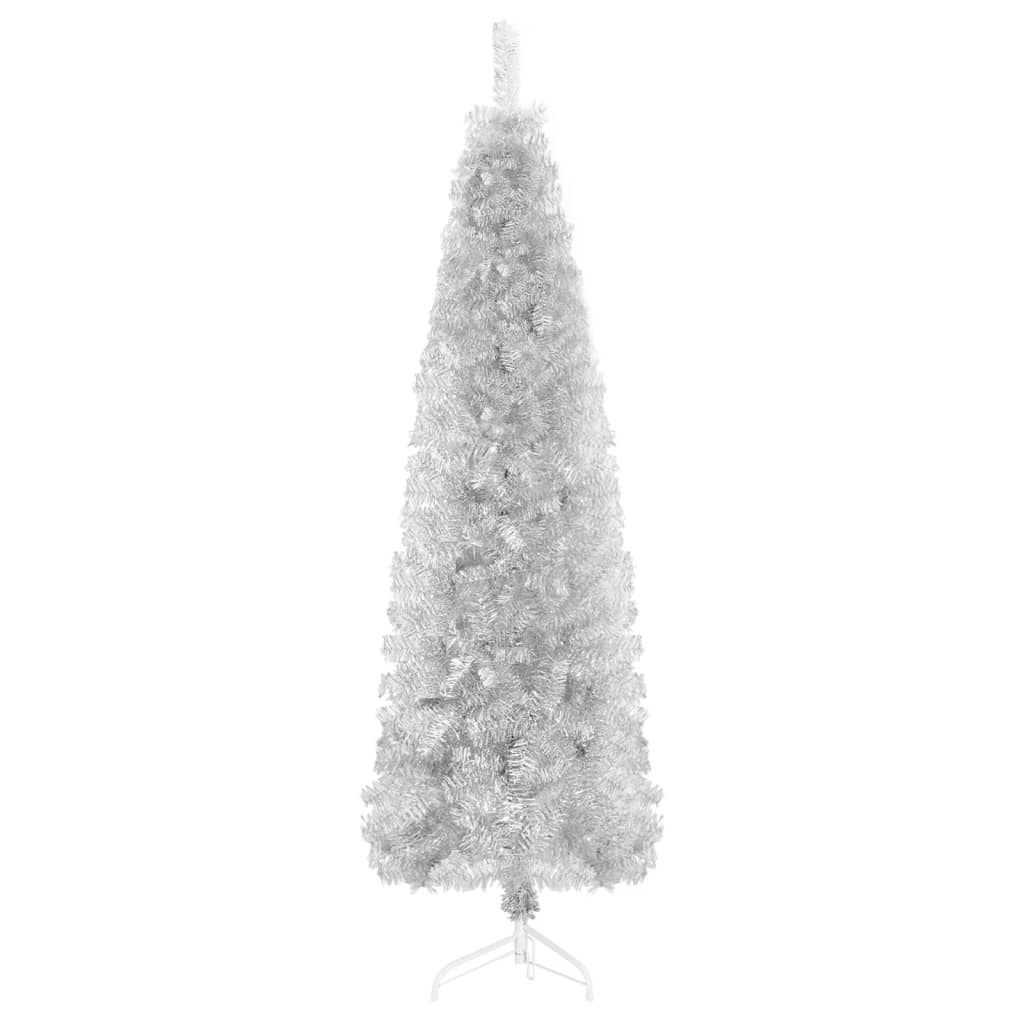 Albero Natale Artificiale Sottile Supporto 210 cm Fibra Ottica - AMDGarden