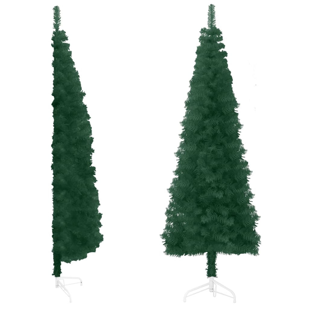 Albero di Natale Artificiale Sottile Supporto Verde 210 cm PVC - AMDGarden