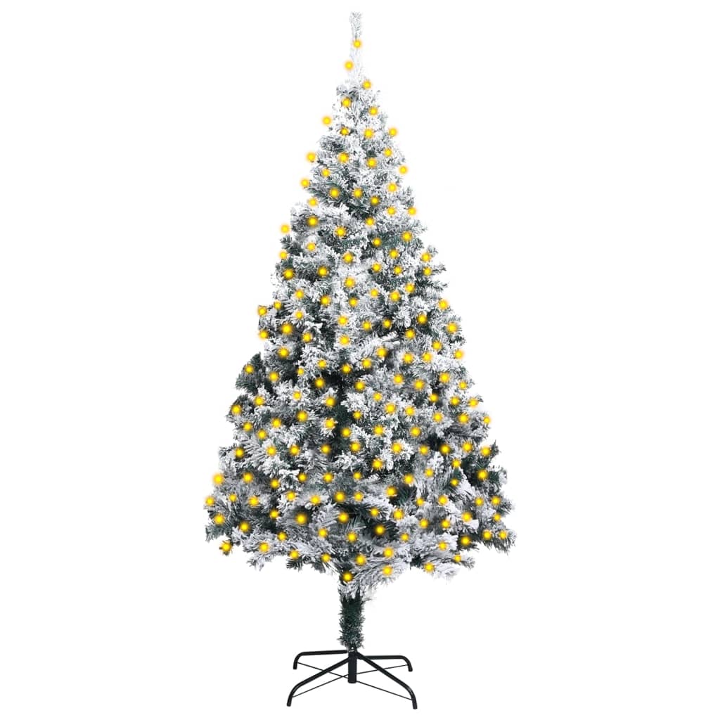 Albero di Natale VERDE INNEVATO, con luci led integrate h. 180 -  Indoor&Outdoor 