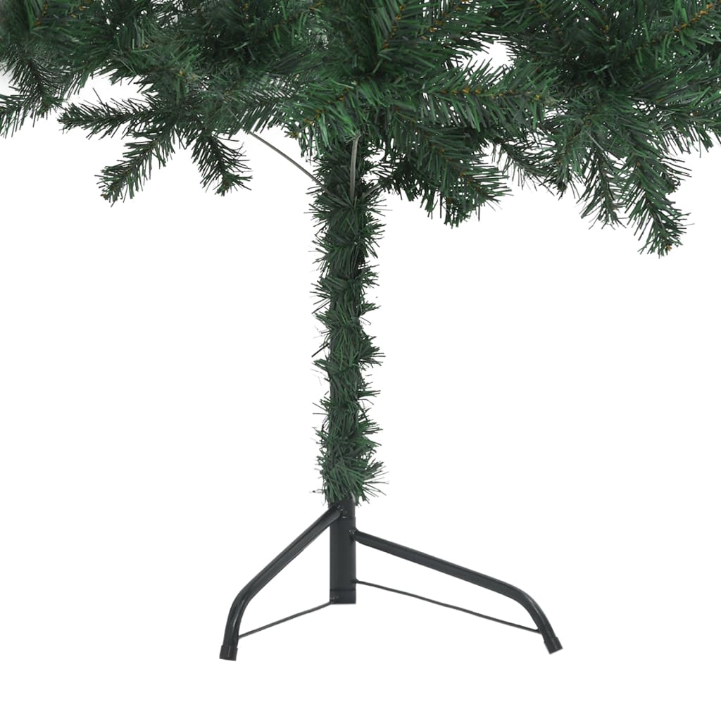 Albero di Natale Angolare con LED e Palline Verde 240 cm in PVC - AMDGarden