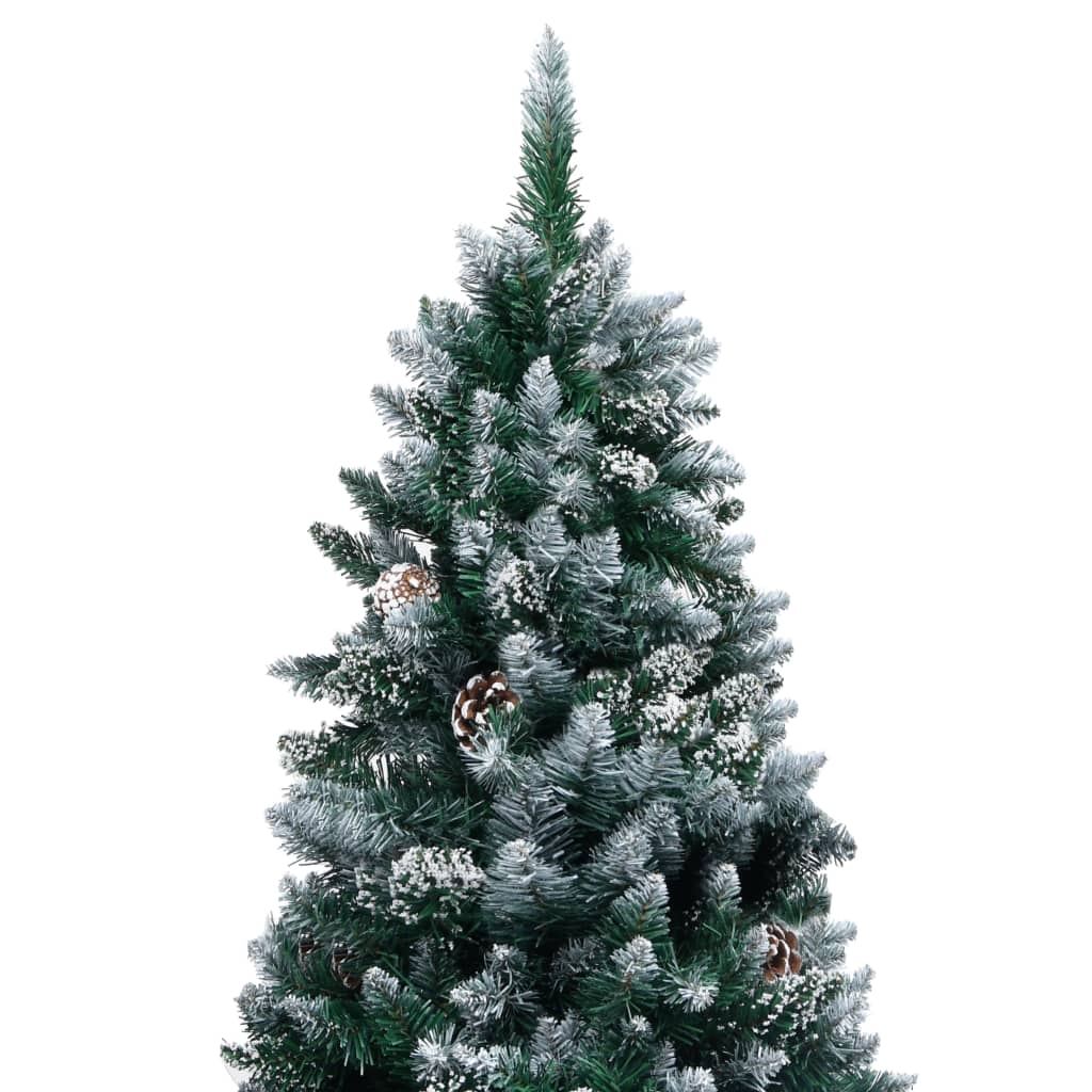 Albero di natale artificiale 240cm con 600 LED, 81 pigne, 1335