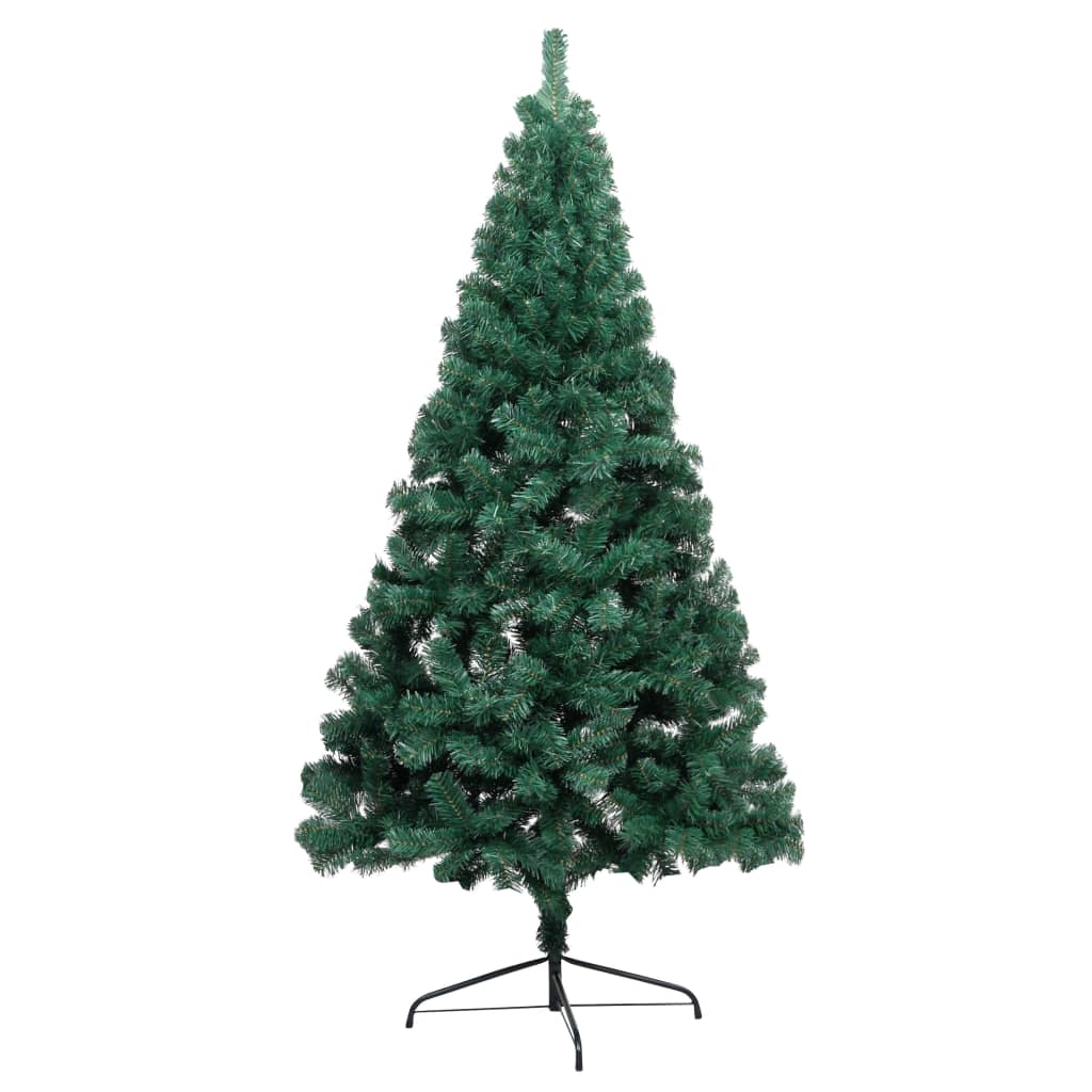 Set Albero di Natale Artificiale a Metà LED e Palline Verde 120 cm -  AMDGarden