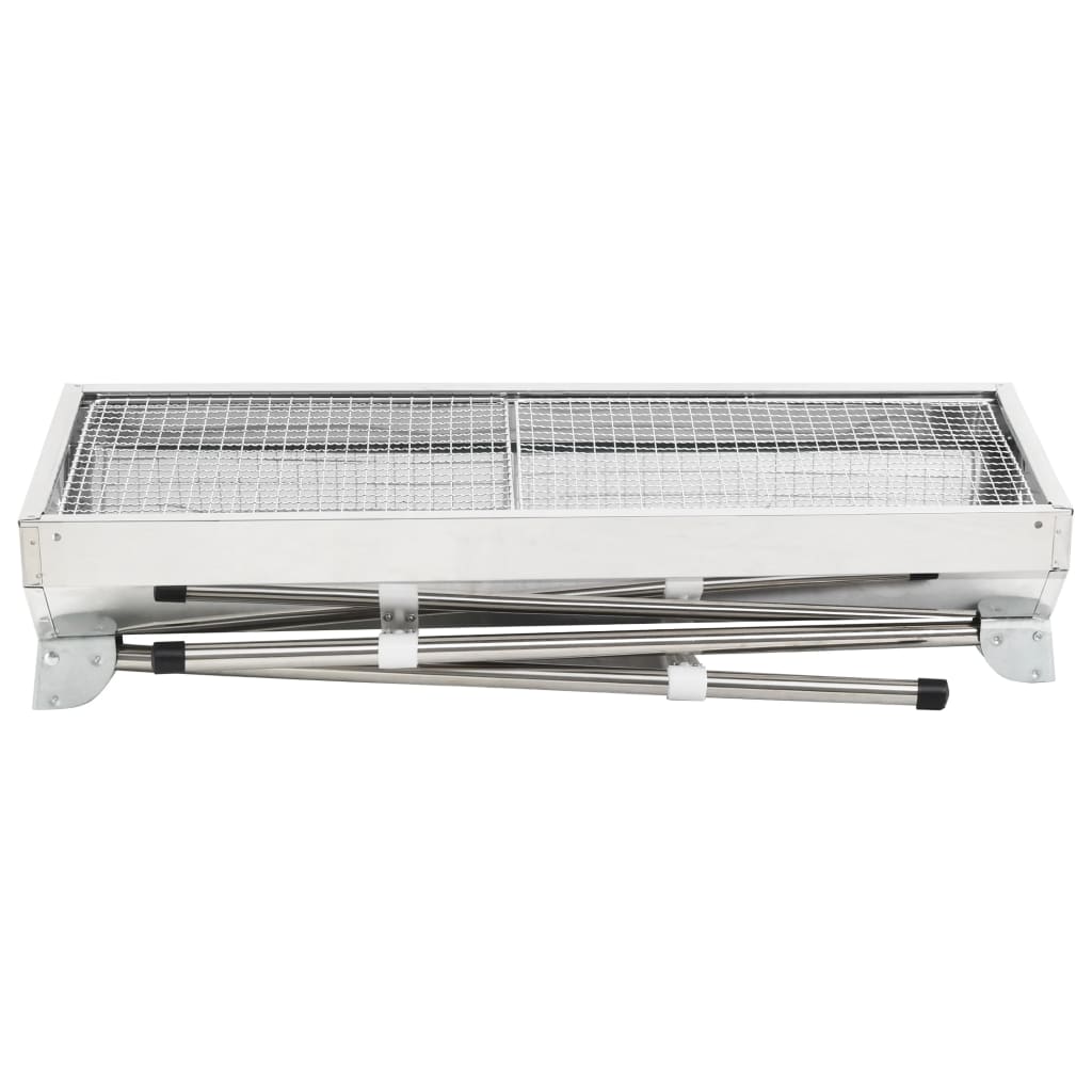 Griglia Barbecue da Campeggio Portatile Pieghevole Acciaio Inox - AMDGarden